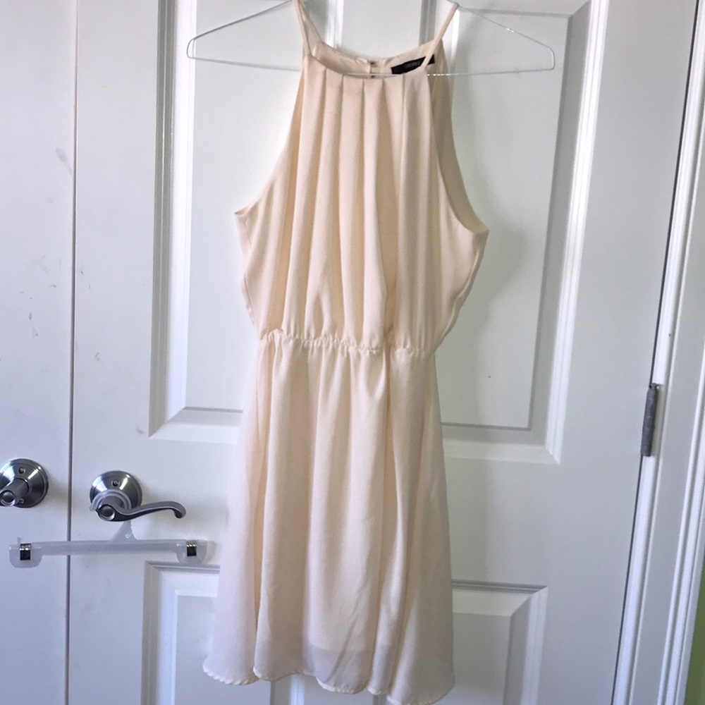 Peach fit and Flare Dress